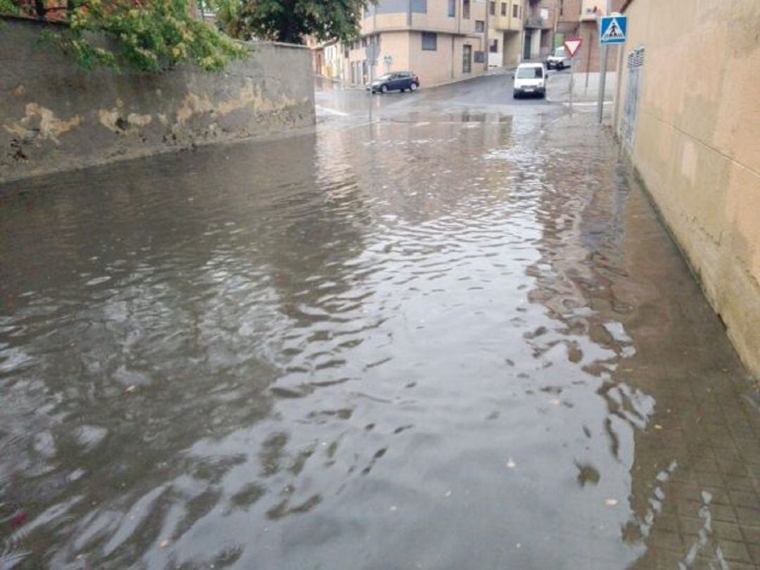 Inundaciones en las calles de Segovia durante el episodio de lluvias de agosto del 2019