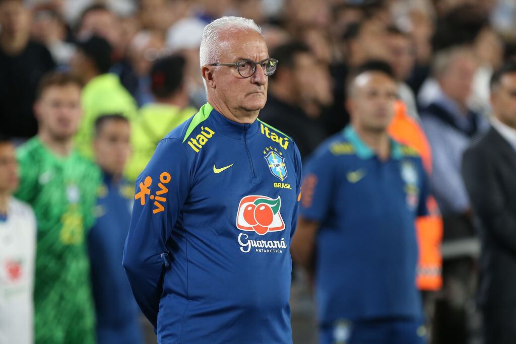 Dorival Junior en el partido entre Argentina y Brasil.