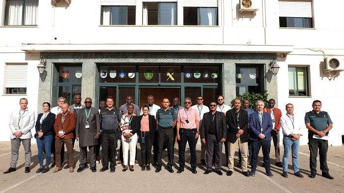 Un momento de la recepción en la Comandancia