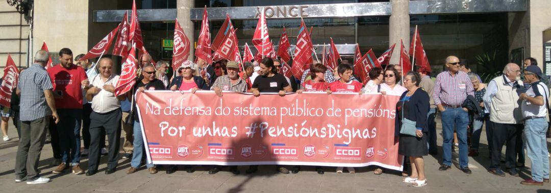 Movilización de los pensionistas de UGT y CCOO