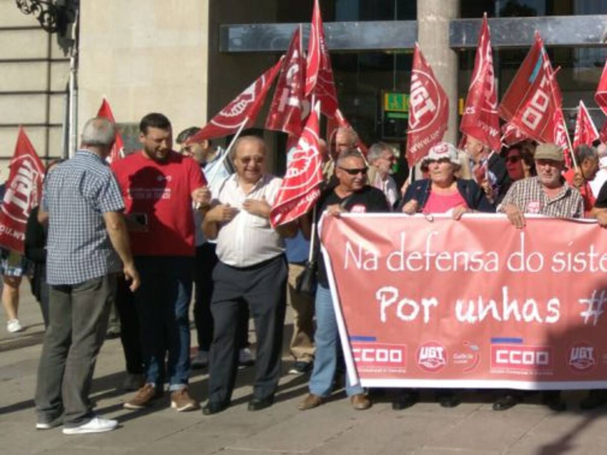 UGT y CCOO celebran concentraciones conjuntas por las pensiones