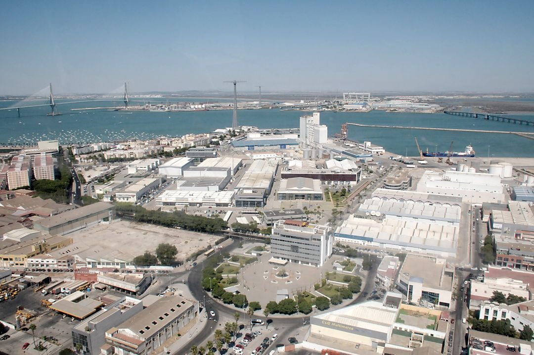 Imagen aérea de la Zona Franca de Cádiz