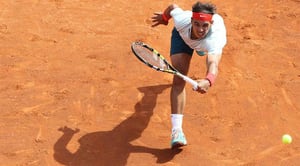 El español, durante su partido de octavos de final ante Benoit Paire.