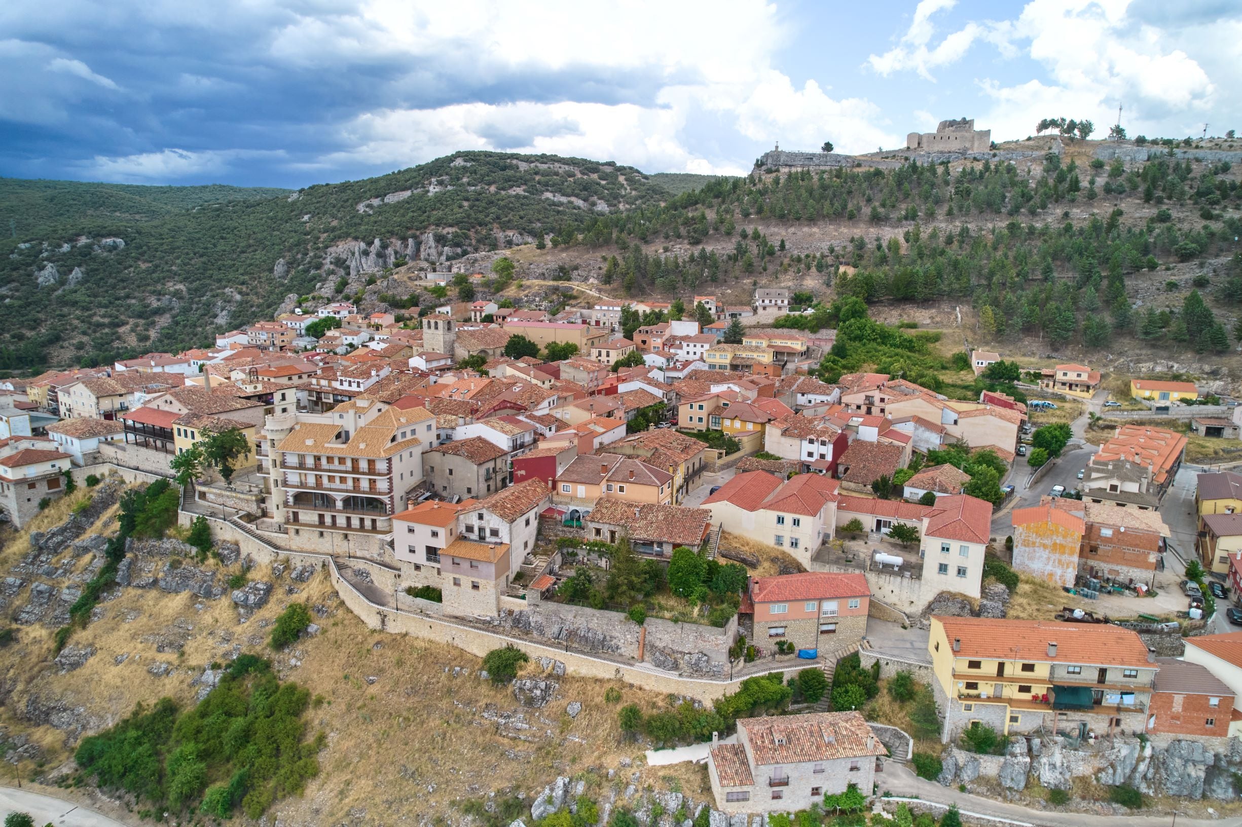 Vista panorámica de Beteta (Cuenca), integrado en la red de Pueblos Mágicos.