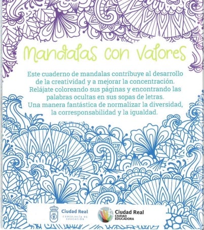 Portada del cuadernillo de mandalas