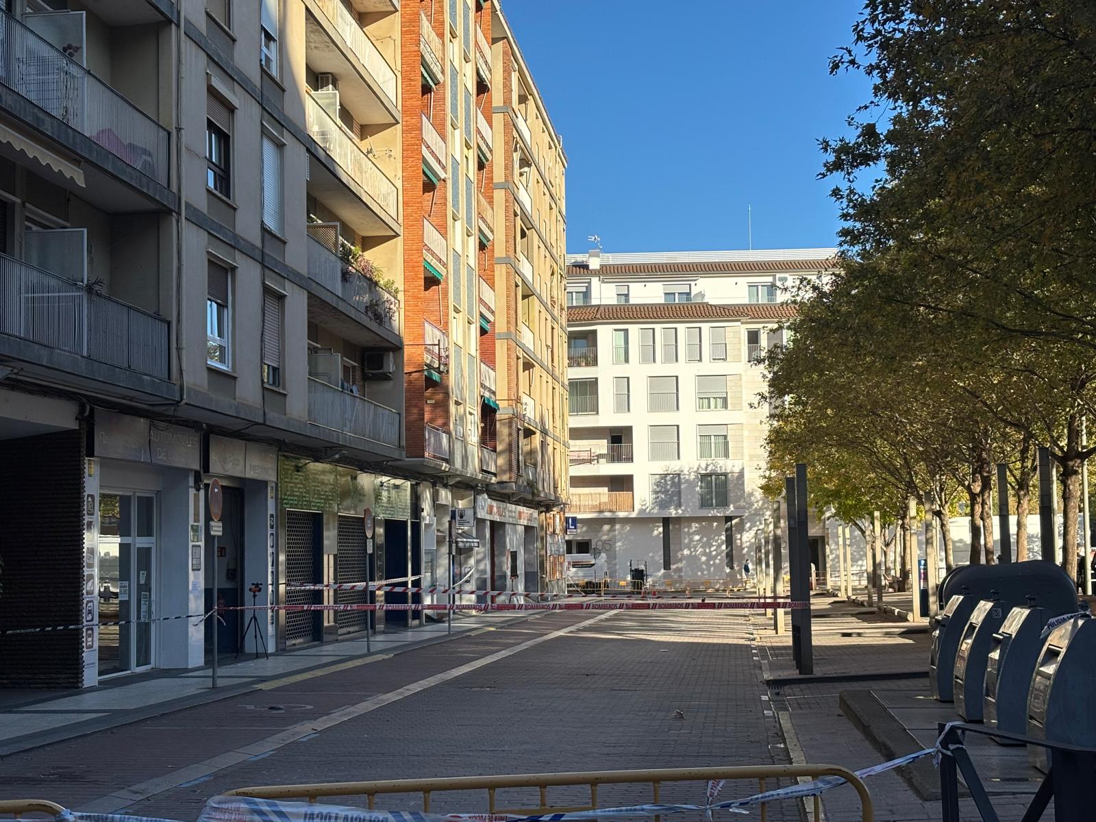 Edificios afectados en la plaza Santa Clara