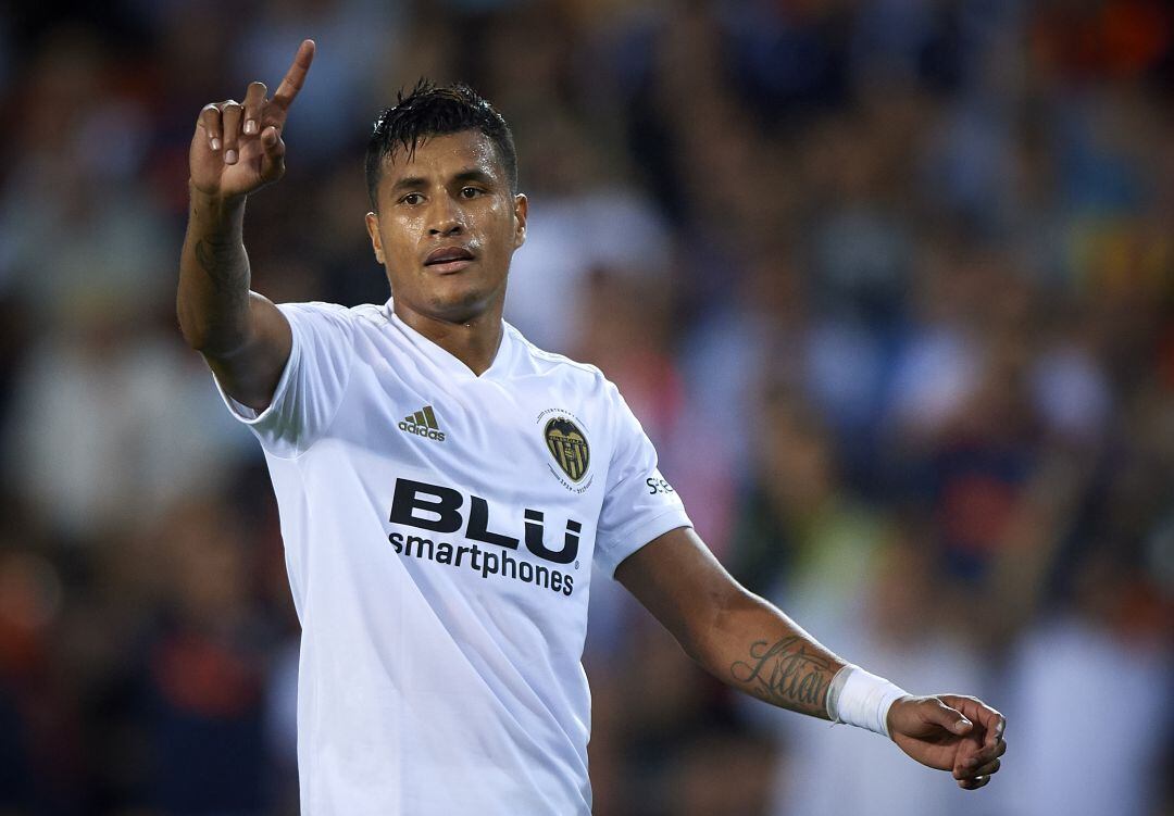 Murillo, en un partido con el Valencia