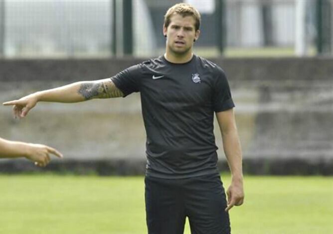 Iñigo Martinez durante una sesión en Zubieta esta semana.