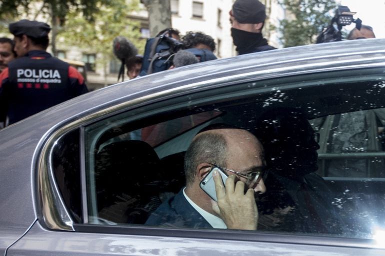 El coronel de la Guardia Civil Diego Pérez de los Cobos, a su llegada a la reunión de mandos policiales 