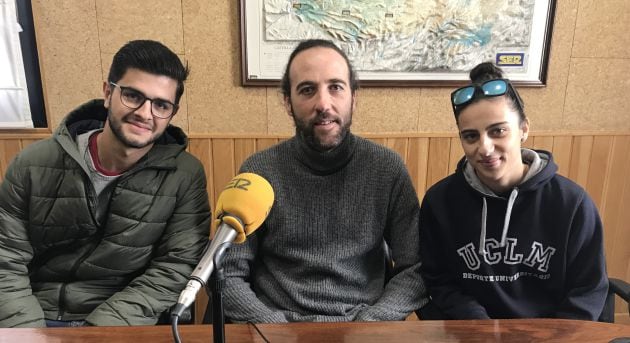 Luis Hernández, Fermín Cañizares y Andrea Soriano en el estudio de SER Cuenca.