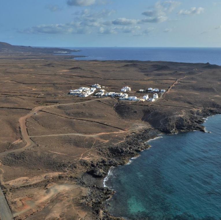 Vista aérea de Los Ancones, en el municipio lanzaroteño de Teguise.