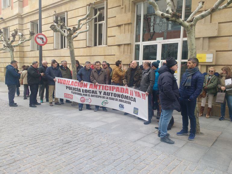Concentración de policías locales