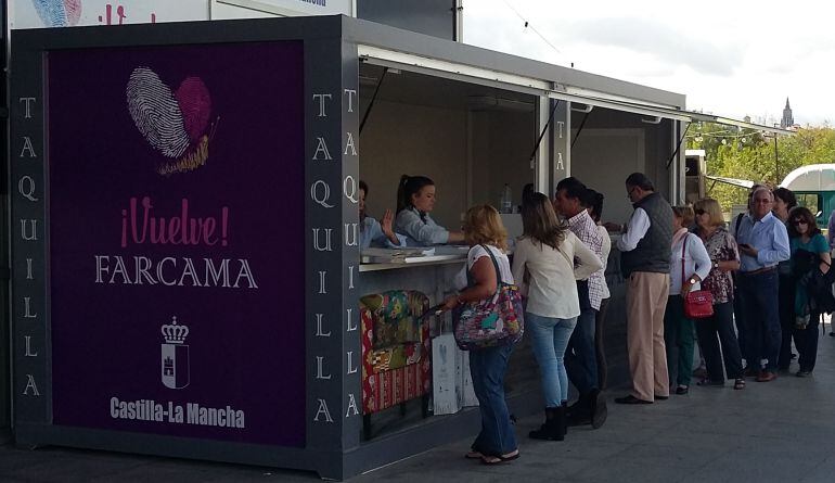 Taquillas de Farcama durante la edición de 2015 en el edificio &quot;Toletum&quot; de la ciudad de Toledo 