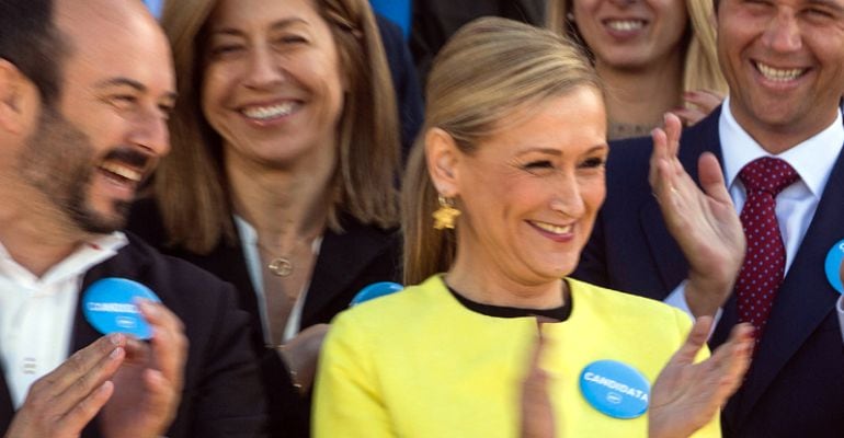 Cristina Cifuentes en el acto de presentación de candidatos de las municipales en el norte de Madrid