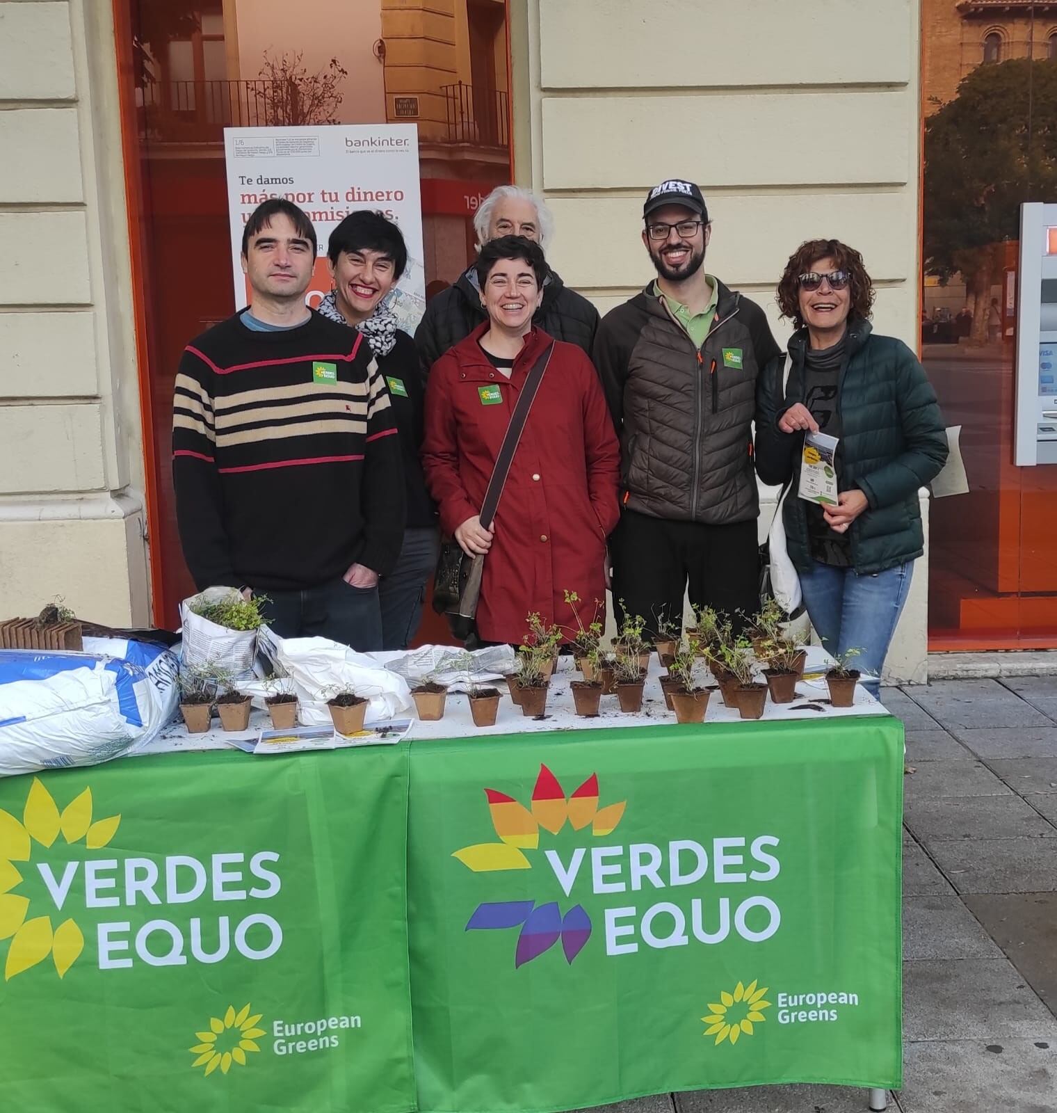 Silvia Mellado junto a compañeros de Verdes Equo daban a conocer su propuesta