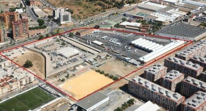 Vista aérea del barrio malagueño de El Duende