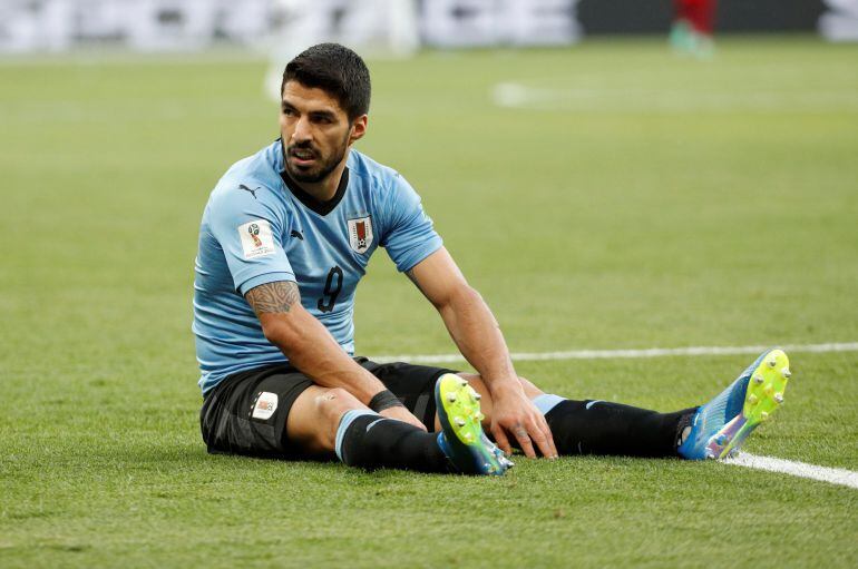 Luis Suárez durante el partido contra Arabia Saudí. 