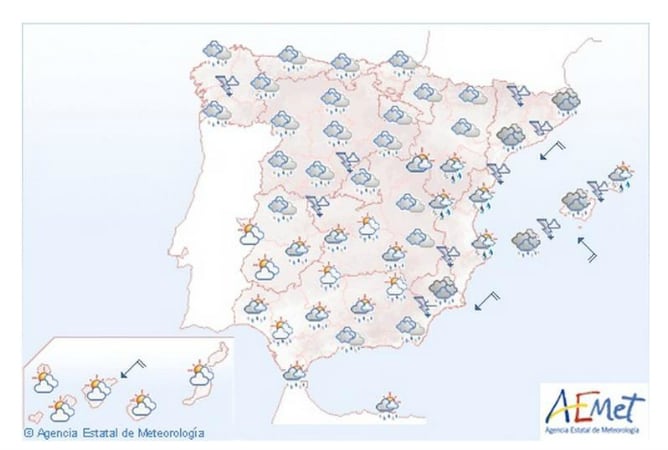 Mapa del tiempo del 28 de septiembre