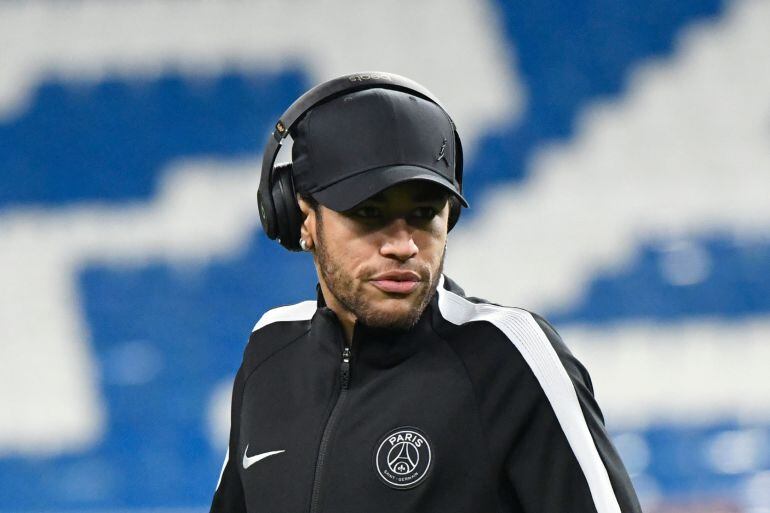 Neymar, en el Santiago Bernabéu