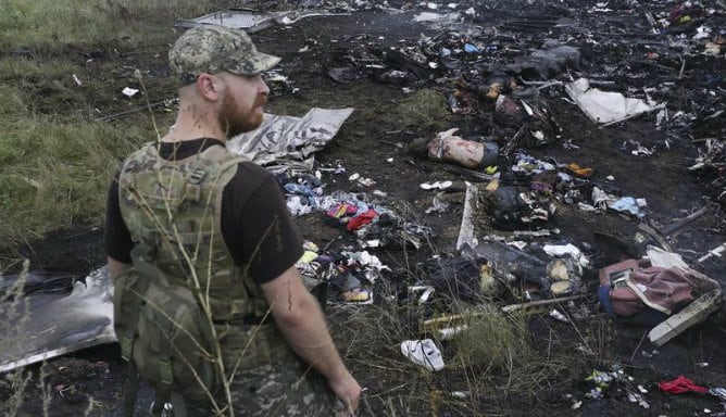 Lugar del accidente del vuelo MH17 de la compañía Malaysian Airlines