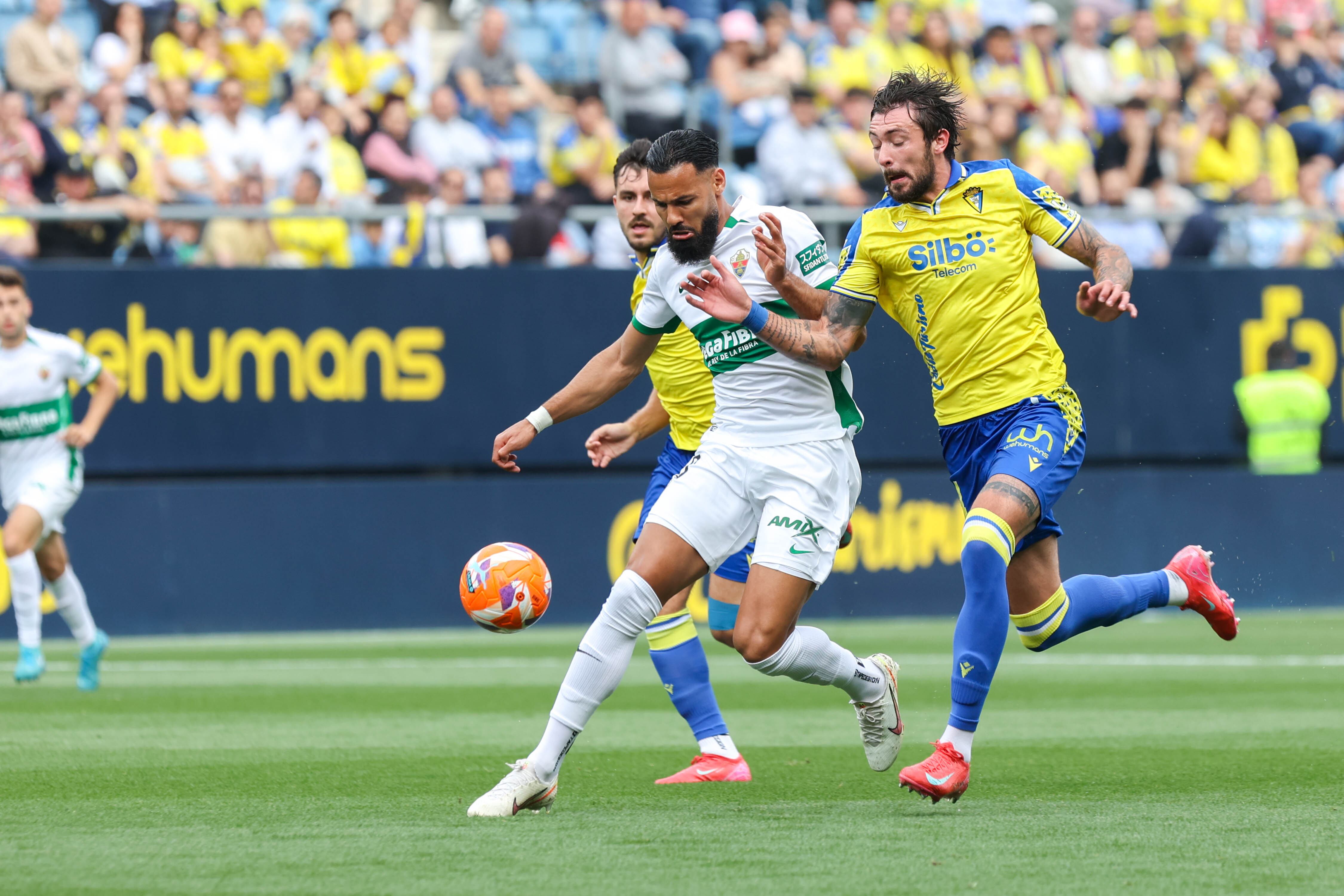 Bojan Kovacevic junto a Mourad el pasado sábado en el Nuevo Mirandilla.