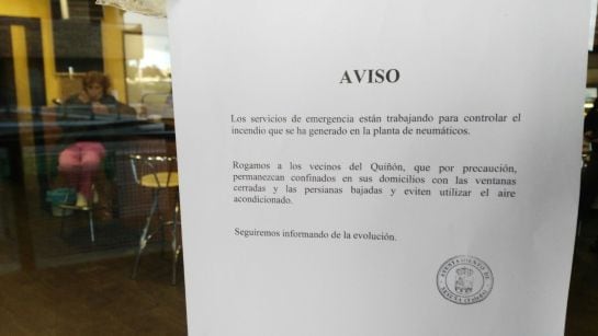 Aviso a los vecinos de Seseña ante la nube de humo tóxica