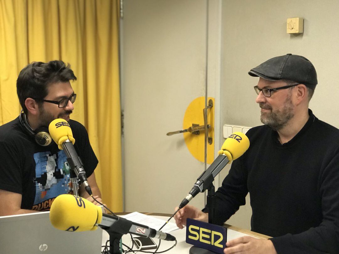 Martiño Noriega y Luís Pardo, antes de la entrevista