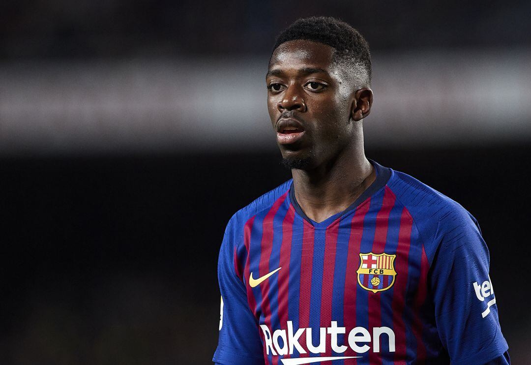 Dembélé durante el encuentro ante el Rayo Vallecano