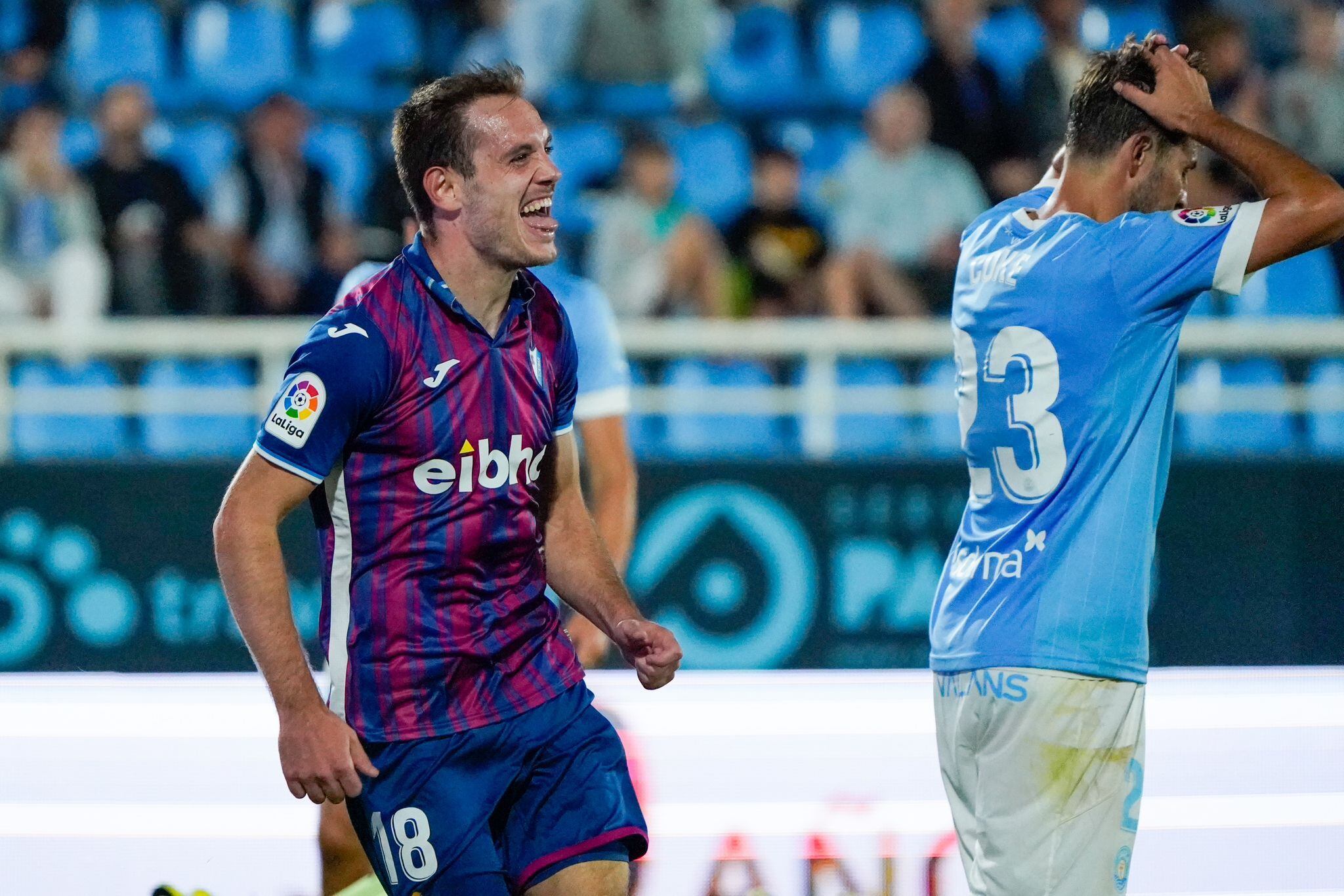 Bautista celebra el gol ante el Ibiza / SD Eibar