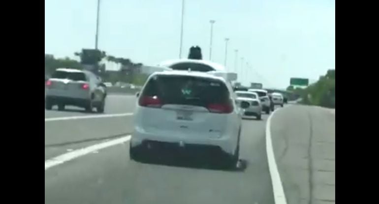 Así reacciona el vehículo autónomo a la hora de acceder a una autopista. 