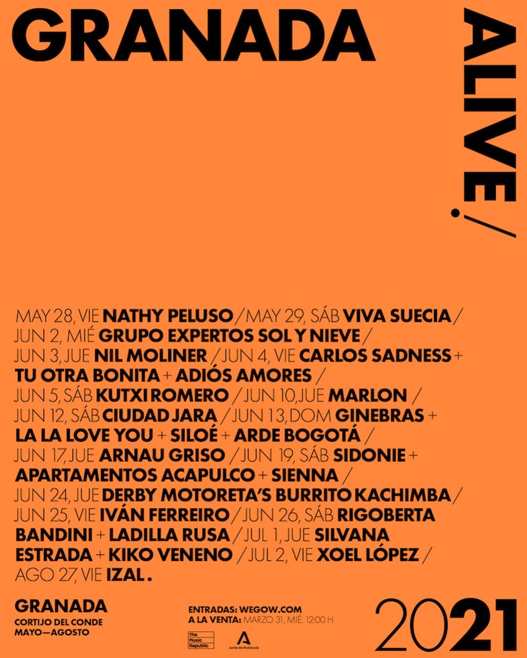 Cartel del &#039;Granada Alive 2021&#039;