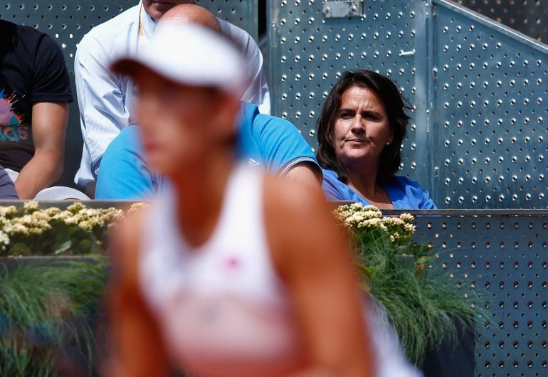 Conchita Martínez, durante un partido de tenis