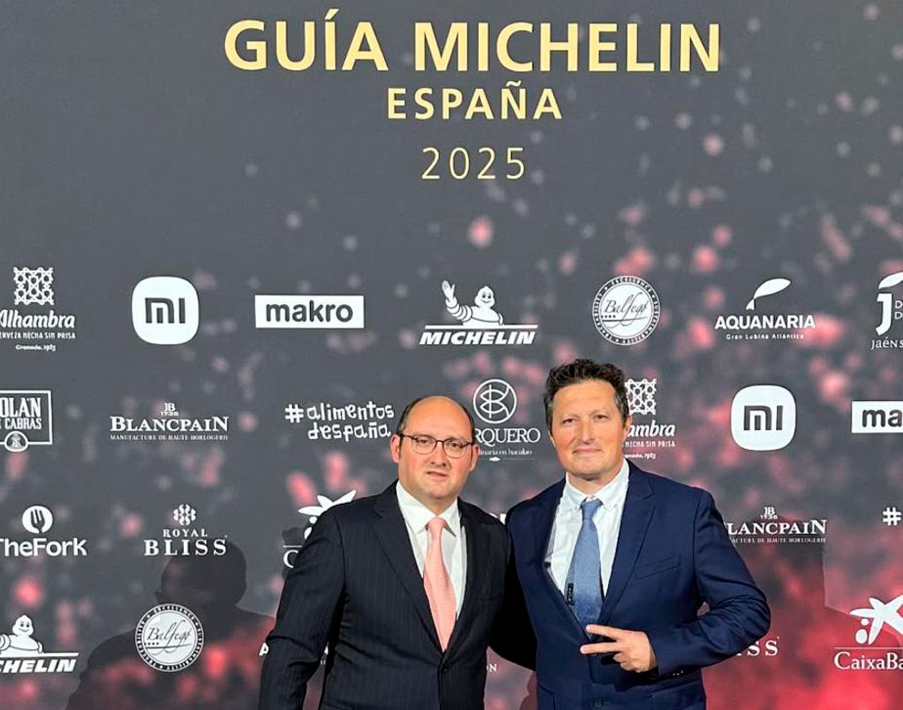 Kiko Moya i Alberto Redrado en la gala de les estrelles MIchelín que va tindre lloc a Múrcia