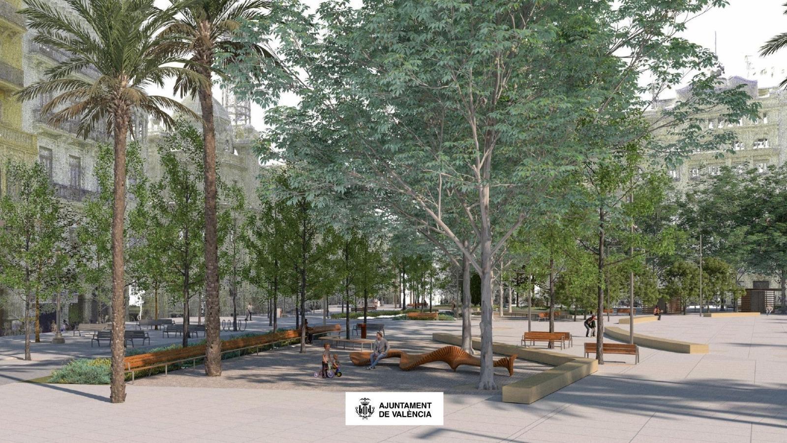 Imagen del anteproyecto de reforma de la plaza del Ayuntamiento