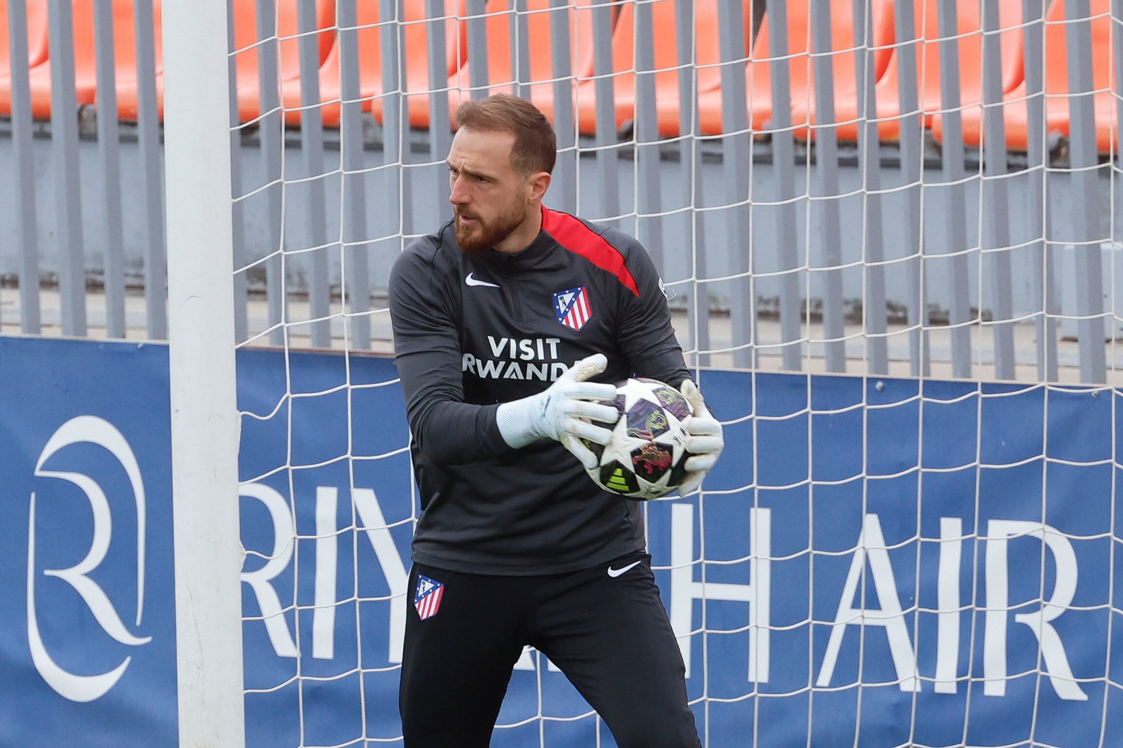 Jan Oblak durante un entrenamiento del Atlético de Madrid