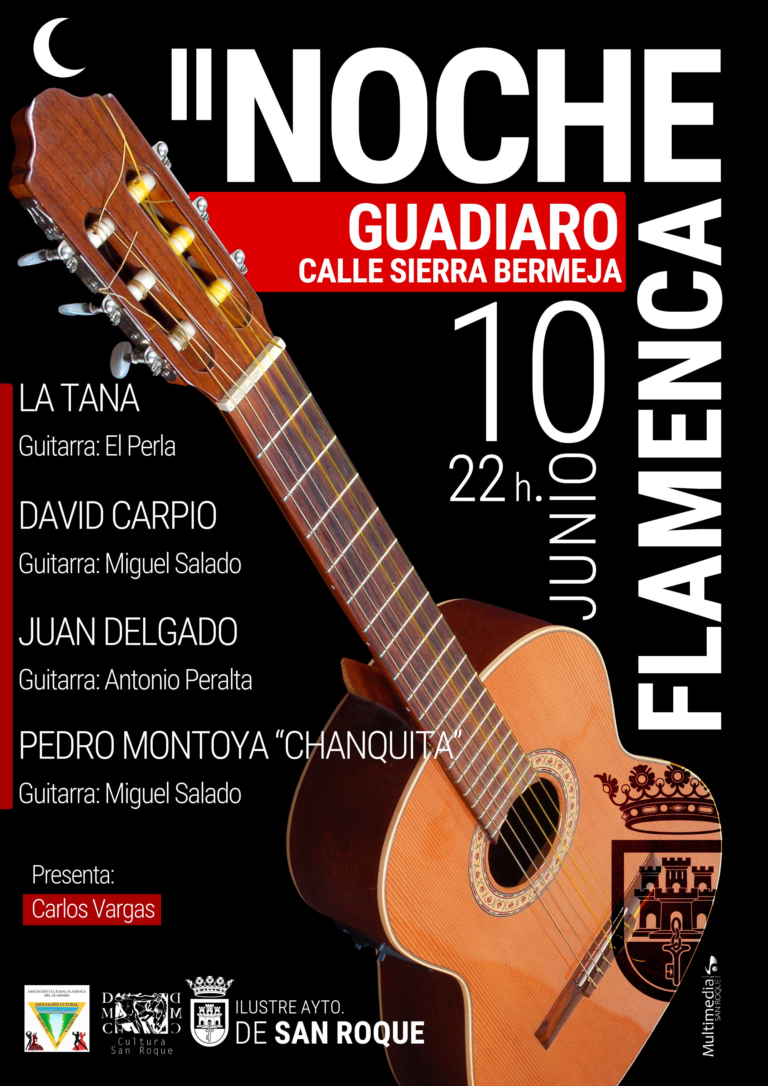 Cartel anunciador de la II Noche Flamenca en Pueblo Nuevo de Guadiaro