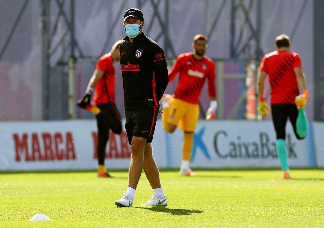 Simeone, durante un entrenamiento