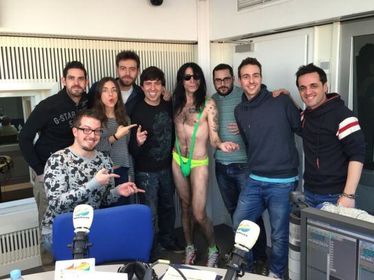 Vaquerizo, en trikini en el estudio de &#039;Anda ya&#039;.