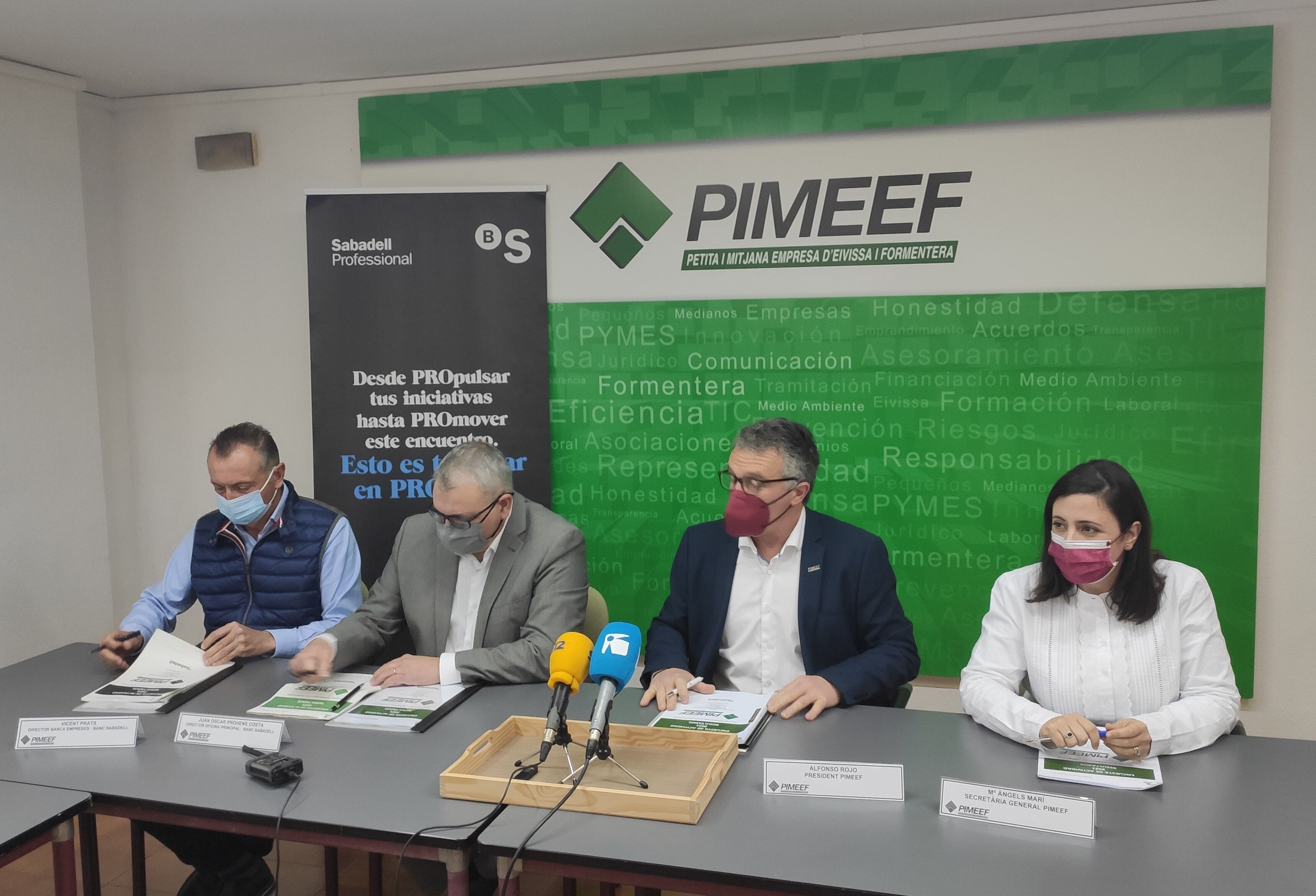 Los representantes de Pimeef, en una imagen de archivo