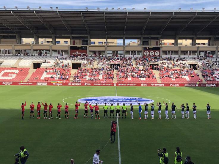 Imagen del encuentro disputado entre los dos conjuntos de Logroño, UD Logroñés y SD Logroñés, en la primera vuelta de Primera Federación.