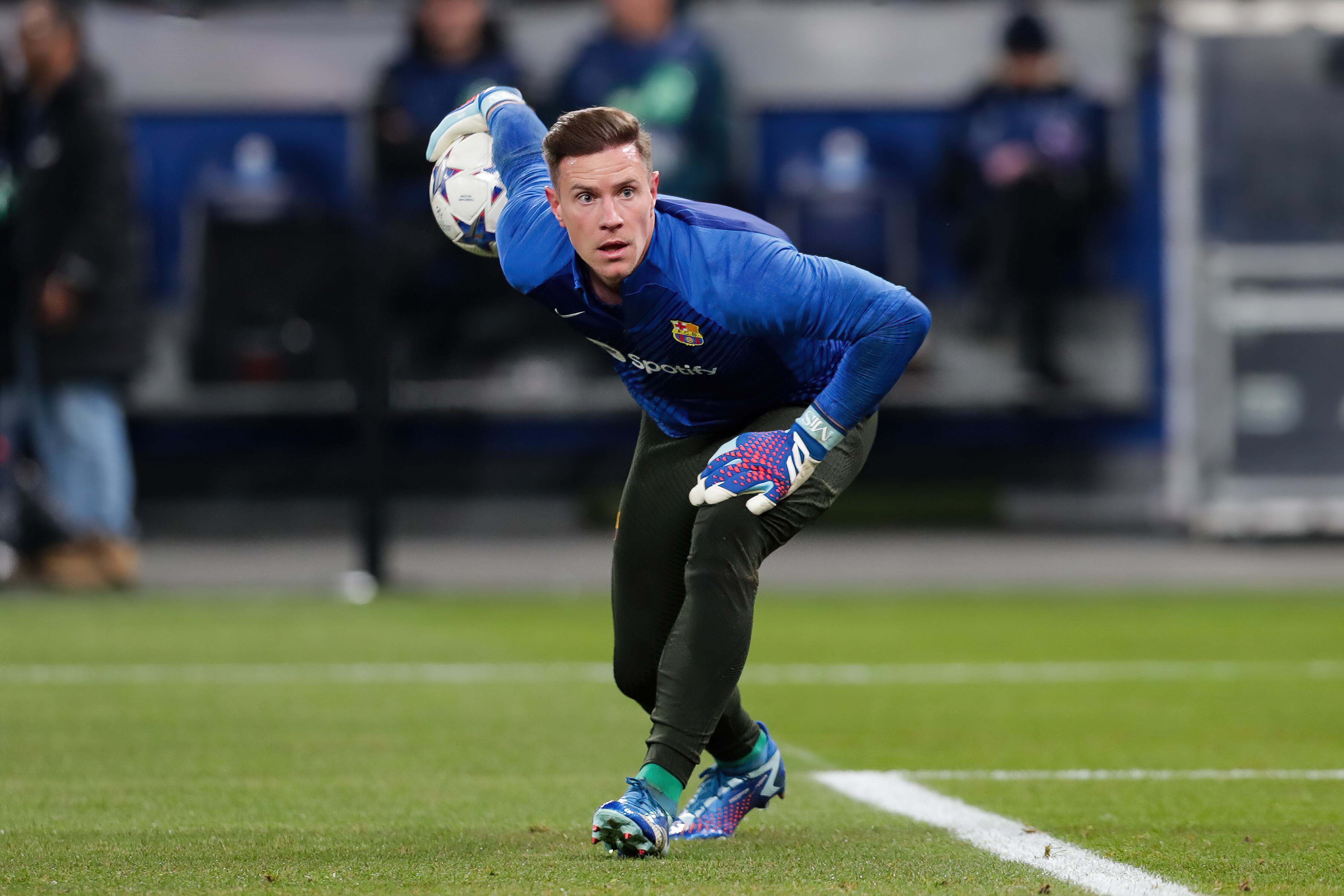 Marc André Ter Stegen, durante un entrenamiento