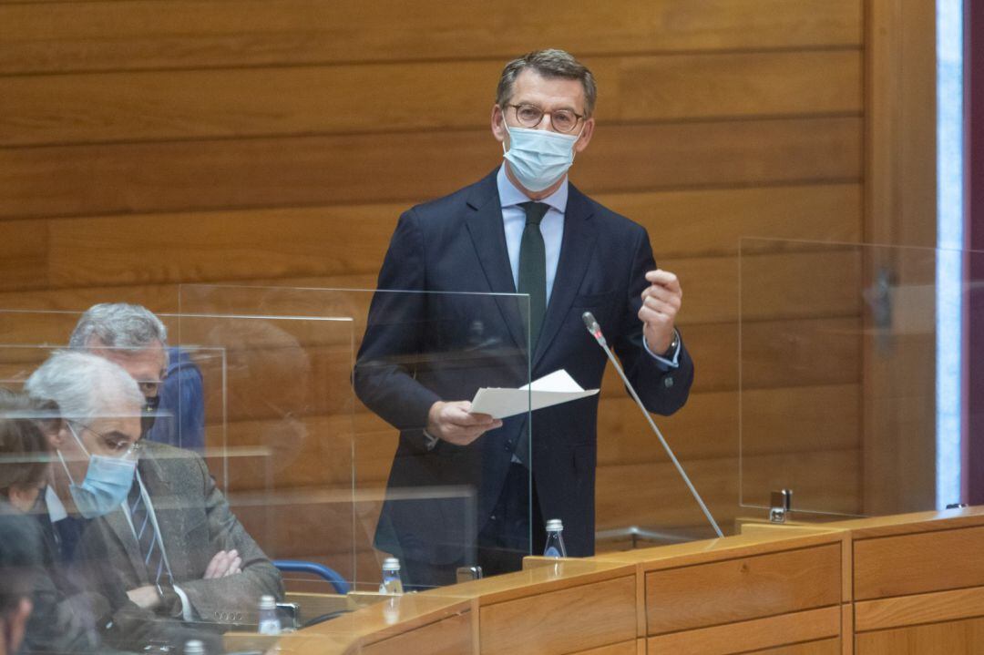 Feijóo este miércoles en el Parlamento de Galicia