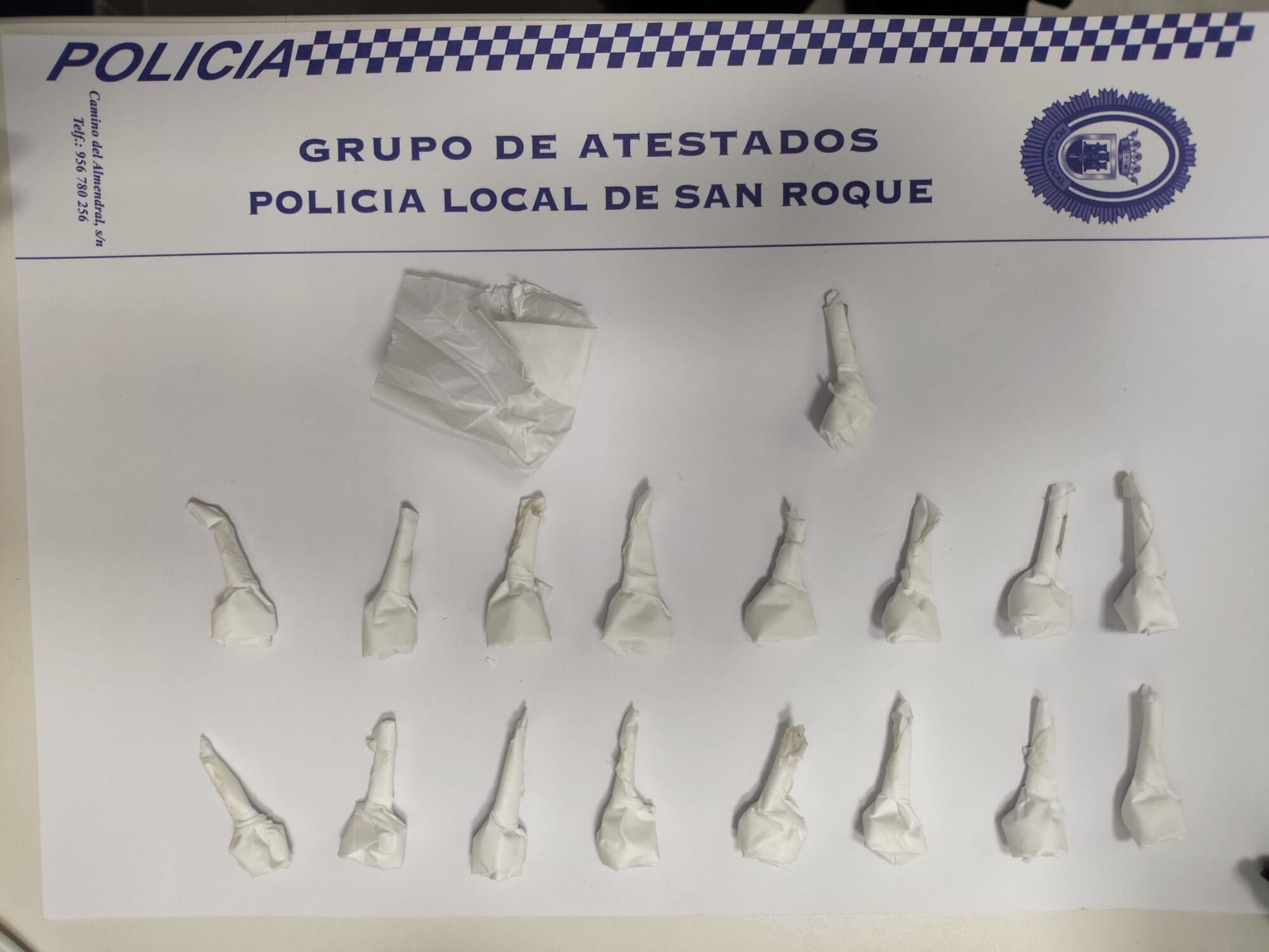 Droga intervenida en San Roque