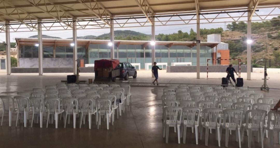 Montaje Cinema a la Fresca en L&#039;Alcora