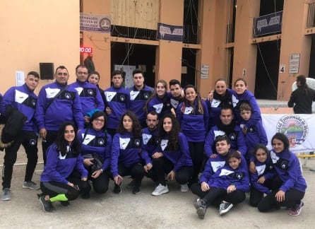 Miembros de la expedición del Club Espeleológico Alto Guadalquivir durante el campeonato nacional