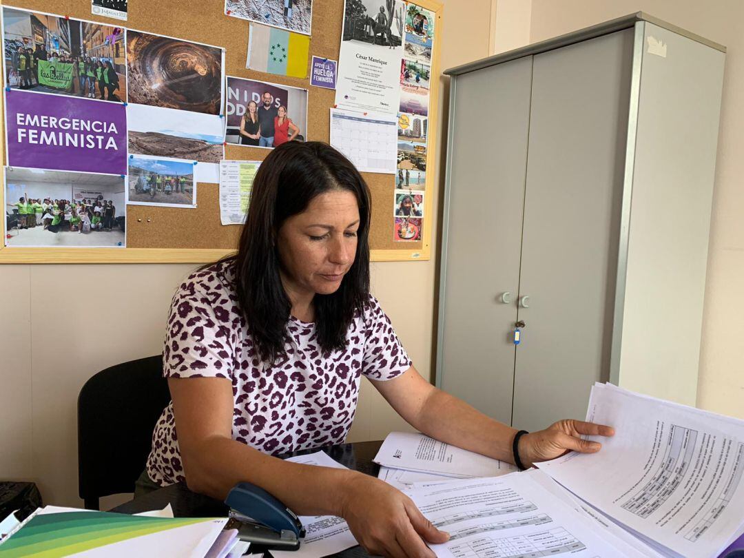 Miriam Barros, consejera de Lanzarote En Pie - Sí Podemos en el Cabildo de Lanzarote.