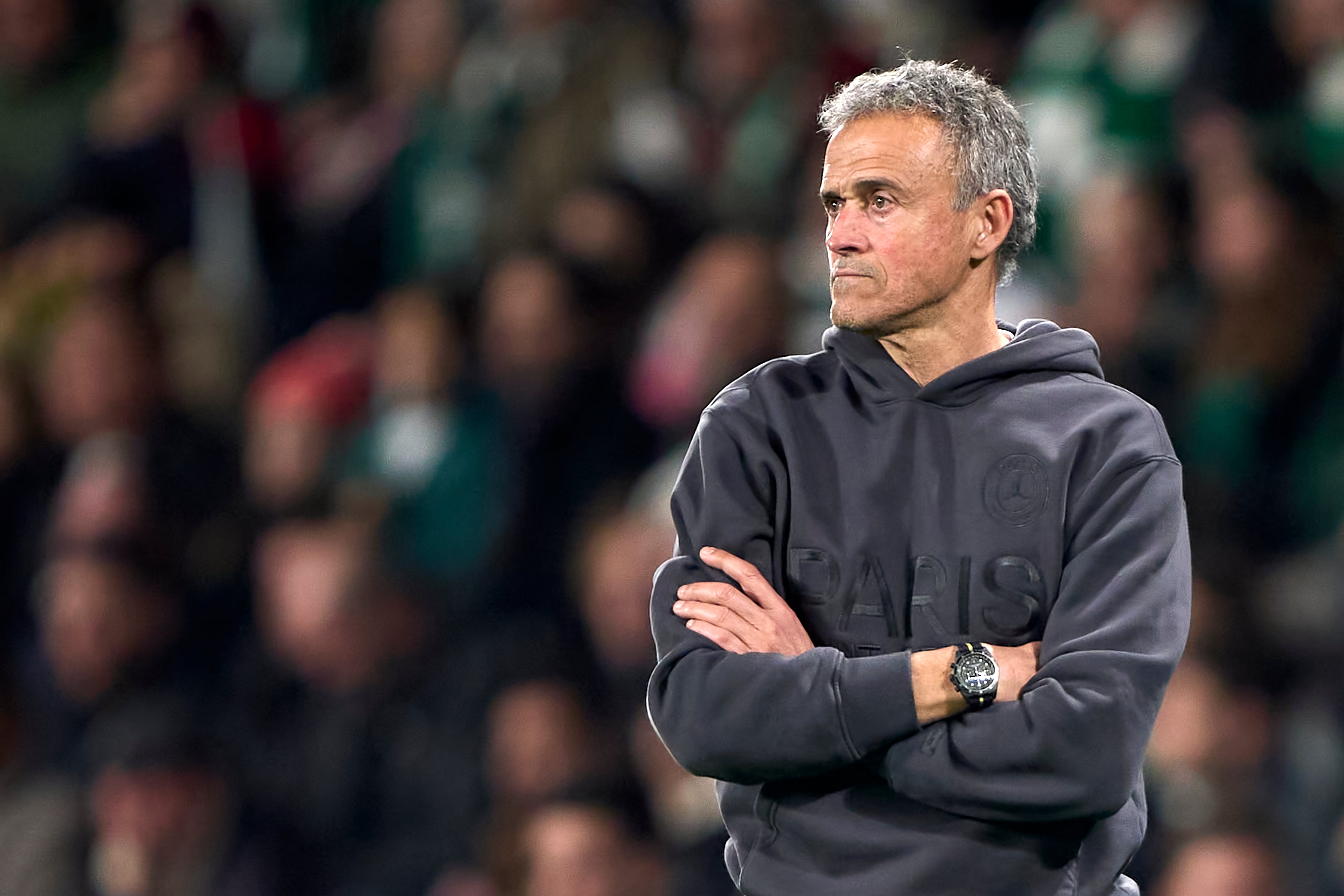 Luis Enrique durante el partido frente al Sporting de Portugal