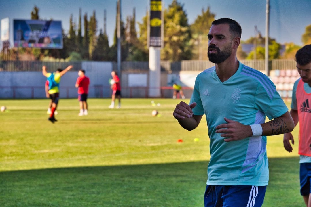 Juan Delgado durante su etapa  en el Recreativo