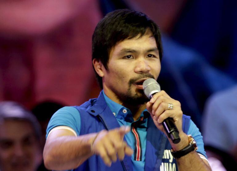 Pacquiao, durante un acto de campaña