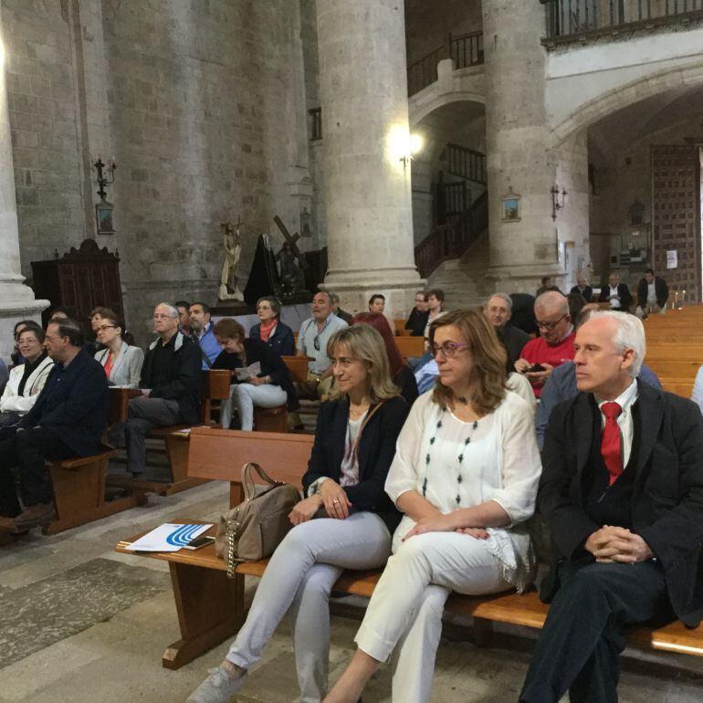 La diputada María José de la Fuente, la Presidenta de la Diputación, Ángeles Armisén y el Delegado Territorial de la Junta, Luis Domingo González, en la inauguración de la Jornada sobre Patrimonio Histórico en Palenzuela, (Palencia)